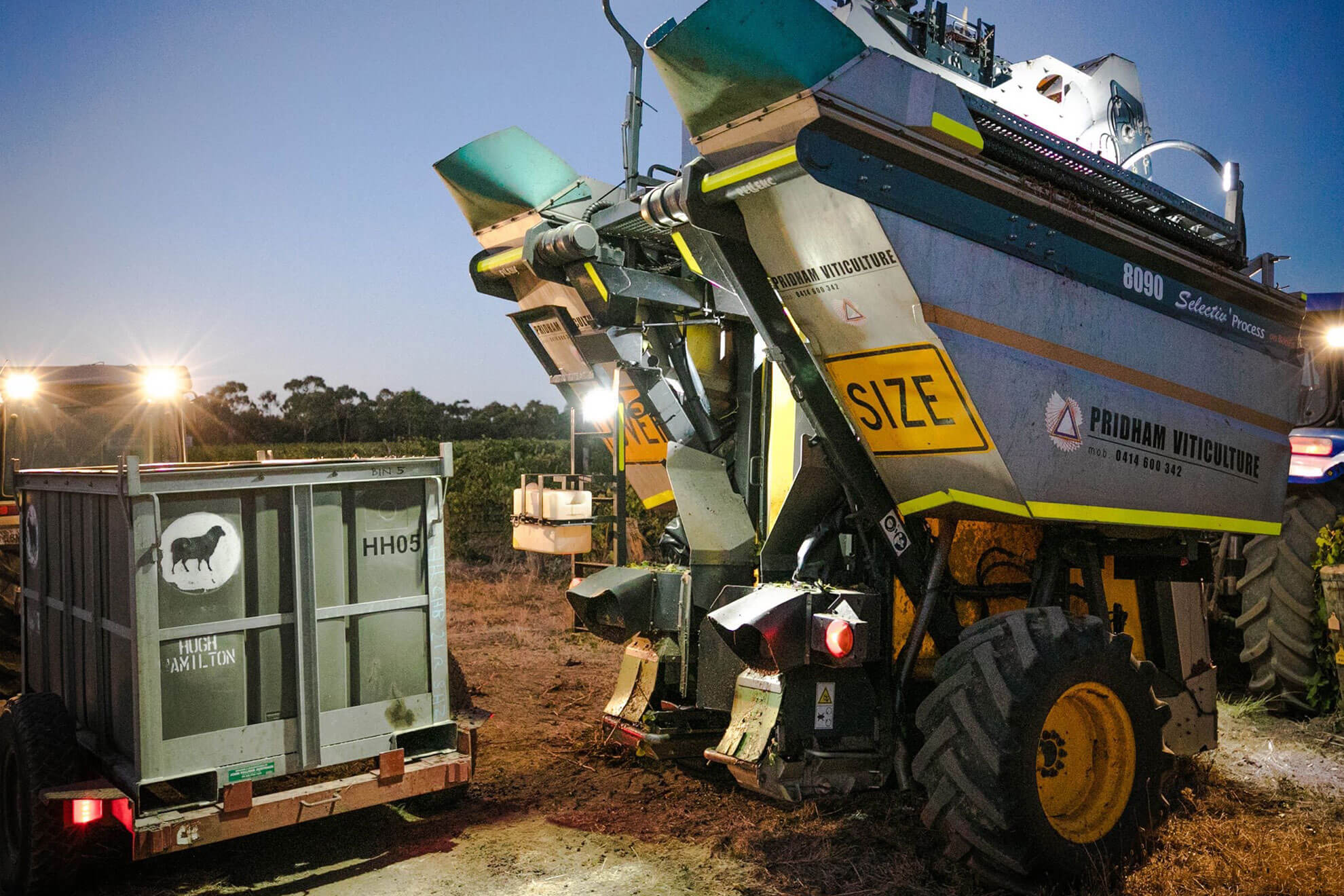 Grape and Olive Harvesting by Pridham Viticulture